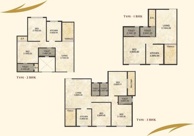 Image of 695 Sq.ft 1 BHK Apartment / Flat for sale in Swanand Bliss, Ambernath East, Ambernath for Rs. 2599000