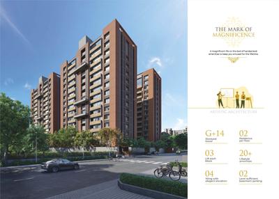 Image of 3868 Sq.ft 4 BHK Apartment / Flat for sale in Shaligram Luxuria, Ambli, Ahmedabad for Rs. 33600000