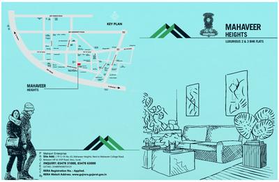 Image of 1233 Sq.ft 2 BHK Apartment / Flat for sale in Mahaveer heights, Amroli, Surat for Rs. 4200000