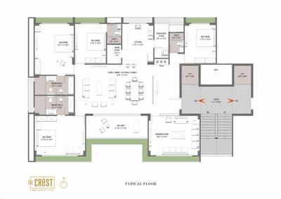 Image of 2512 Sq.ft 4 BHK Apartment / Flat for sale in Swastik The Crest, Nikol, Ahmedabad for Rs. 29500000