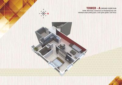 Image of 1050 Sq.ft 1 BHK Apartment / Flat for sale in Siddheshwari Siddheshwari Nandish Avenue, Kalali, Vadodara for Rs. 2200000