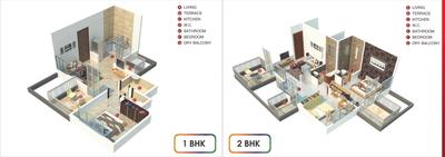 Image of 950 Sq.ft 2 BHK Apartment / Flat for sale in Sai Essen Vaastu Dreams III, Chikhali, Pune for Rs. 5632200