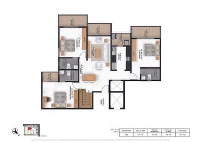Image of 1900 Sq.ft 3 BHK Apartment / Flat for sale in Lewis El Roi, Cooke Town, Bengaluru for Rs. 28800000