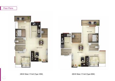 Image of 912 Sq.ft 3 BHK Apartment / Flat for sale in Icon Happy Living, Electronic City Phase 2, Bengaluru for Rs. 6500000