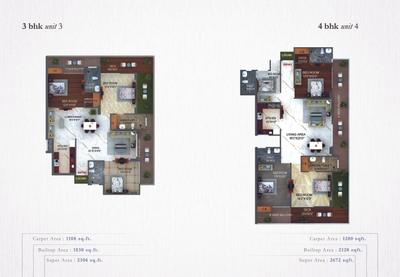Image of 2306 Sq.ft 3 BHK Apartment / Flat for sale in Bayleaf Heights, Canal Road, Dehradun for Rs. 18900000