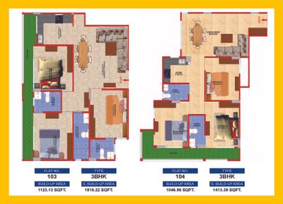 Image of 1250 Sq.ft 3 BHK Apartment / Flat for sale in My Sunrise Heights, Heerawala, Jaipur for Rs. 6511111