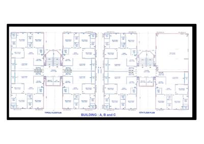 Image of 2550 Sq.ft 3 BHK Apartment / Flat for sale in Rajhans Maxton, Bhimrad, Surat for Rs. 12500000