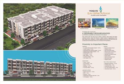 Image of 1423 Sq.ft 3 BHK Apartment / Flat for sale in Yoga Sai Srikaram, Kaggadasapura, Bengaluru for Rs. 14800000