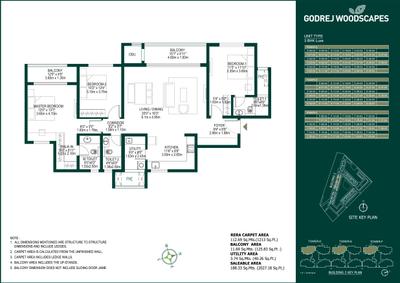 Image of 1907 Sq.ft 3.5 BHK Apartment / Flat for sale in Godrej Woodscapes, Konadasapura, Bengaluru for Rs. 25500000