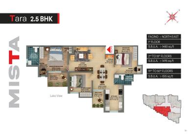 Image of 935 Sq.ft 2 BHK Apartment / Flat for sale in Mista Sri City Budigere Cross by Mista Infra Private Limited, Budigere Cross, Bengaluru for Rs. 11270000