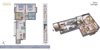 Image of 710 Sq.ft 1 BHK Apartment / Flat for sale in Surnag Ratna Heritage, Gopinathpur, Puri for Rs. 6000000