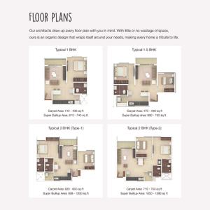 Image of 745 Sq.ft 2 BHK Apartment / Flat for sale in Rohan Upavan Phase 2, Kyalasanahalli, Bengaluru for Rs. 12500000
