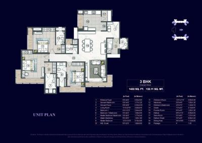 Image of 1409 Sq.ft 3 BHK Apartment / Flat for sale in Rajesh Raj Tattva, Thane West, Thane for Rs. 29900000