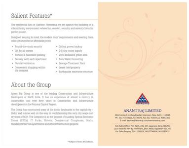 Image of 550 Sq.ft 2 BHK Apartment / Flat for sale in Anant Raj Aashray, Janaksinghpura, Neemrana for Rs. 900000