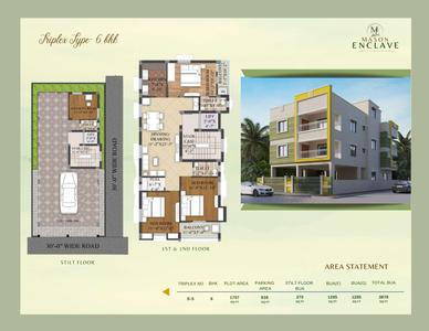 Image of 1902 Sq.ft 4 BHK Duplex for sale in Mason Enclave, Raghunathpur, Bhubaneswar for Rs. 16000000