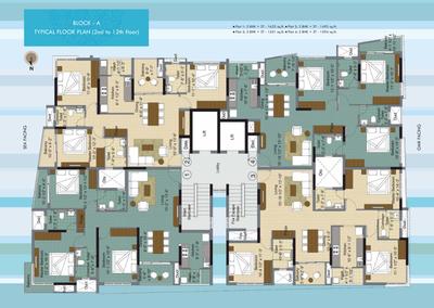 Image of 1592 Sq.ft 3 BHK Apartment / Flat for sale in KG Chandra Vista, Semmancheri, Chennai for Rs. 13200000