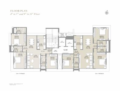 Image of 1111 Sq.ft 3 BHK Apartment / Flat for sale in Chandak Ideal Chsl, Juhu, Mumbai for Rs. 55000000
