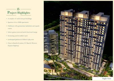 Image of 1220 Sq.ft 2.5 BHK Apartment / Flat for sale in Kalpataru Gardens II, Kandivali East, Mumbai for Rs. 33000000