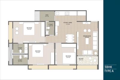 Image of 1750 Sq.ft 3 BHK Apartment / Flat for sale in Motherland Magnate Legend, Vaishno Devi Circle, Ahmedabad for Rs. 9000000