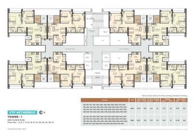 Image of 973 Sq.ft 3 BHK Apartment / Flat for sale in VTP Aethereus Phase 2 by VTP Realty, Mahalunge, Pune for Rs. 11400000