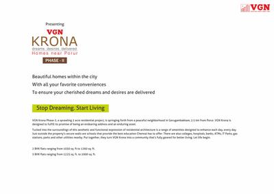 Image of 1437 Sq.ft Residential Plot / Land for sale in VGN Krona Phase II, Gerugambakkam, Chennai for Rs. 13651500