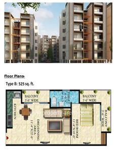 Image of 850 Sq.ft 2 BHK Apartment / Flat for sale in Unione Residency, Nai Basti Dundahera, Ghaziabad for Rs. 3000000