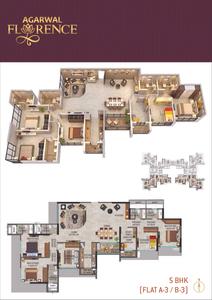 Image of 981 Sq.ft 3 BHK Apartment / Flat for sale in Agarwal Floresta Oak, Malad East, Mumbai for Rs. 25900000