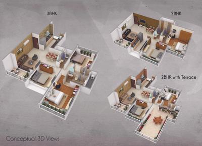 Image of 1175 Sq.ft 2 BHK Apartment / Flat for sale in Koperkhairane Infinity Tower, Kopar Khairane, Navi Mumbai for Rs. 17500000