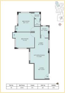 Image of 780 Sq.ft 2 BHK Apartment / Flat for sale in ARS Dharam Laxmi Hari Mohini Vihar, Sarsuna, Kolkata for Rs. 3400000