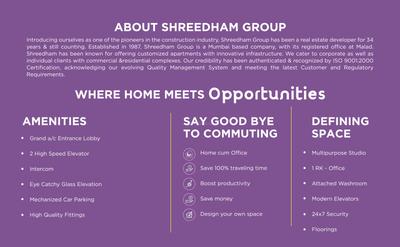 Image of 430 Sq.ft Studio Apartment / Flat for sale in Shreedham Splendour, Andheri West, Mumbai for Rs. 10500000