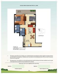 Image of 645 Sq.ft 2 BHK Apartment / Flat for sale in Bedarwal 63 Golf Drive, Kadarpur, Gurgaon for Rs. 10000000