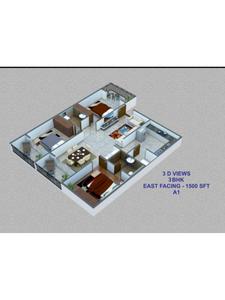 Image of 1120 Sq.ft 2 BHK Apartment / Flat for sale in Smart MR Green Woods, Electronic City, Bengaluru for Rs. 6700000