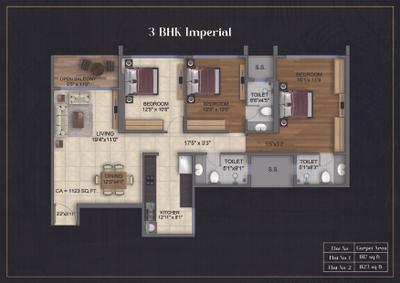 Image of 1381 Sq.ft 2 BHK Apartment / Flat for sale in Shree Jewel Crest, Nerul, Navi Mumbai for Rs. 25000000