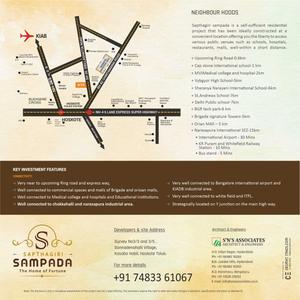 Image of 1354 Sq.ft 3 BHK Apartment / Flat for sale in Sapthagiri Sampada, Hoskote, Bengaluru for Rs. 8800000