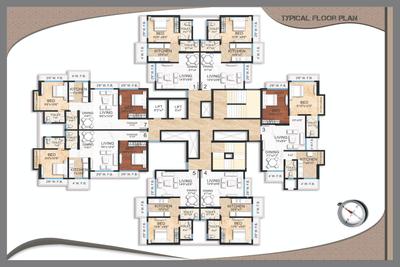 Image of 1050 Sq.ft 2 BHK Apartment / Flat for sale in Westin Ellora Heights, Mira Road East, Mira Bhayandar for Rs. 8800000