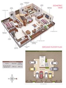 Image of 1800 Sq.ft 3 BHK Apartment / Flat for sale in Chandra Vedira Fortune, Somalwada, Nagpur for Rs. 8498000