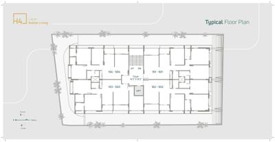 Image of 1077 Sq.ft 3 BHK Apartment / Flat for sale in H4, University Area, Ahmedabad for Rs. 14000000