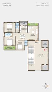 Image of 1125 Sq.ft 3 BHK Apartment / Flat for sale in Cubicon Altosa Olivia, Mavdi, Rajkot for Rs. 9751000