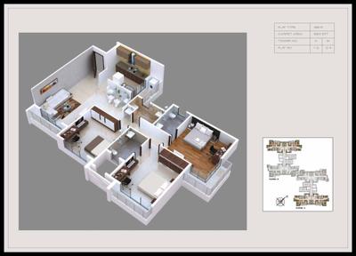 Image of 1250 Sq.ft 3 BHK Apartment / Flat for sale in Wadhwa Platina, Thane West, Thane for Rs. 23500000
