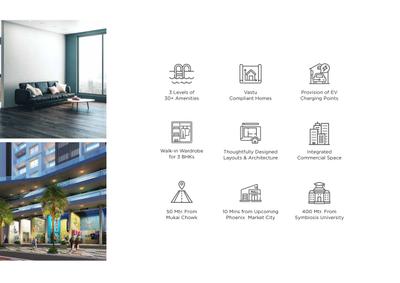 Image of 1320 Sq.ft 3 BHK Apartment / Flat for sale in Alpine Astonia, Kiwale, Pune for Rs. 7950000