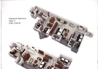 Image of 1425 Sq.ft 2 BHK Apartment / Flat for sale in Mohtisham Canopy, Urwa, Mangalore for Rs. 11000000
