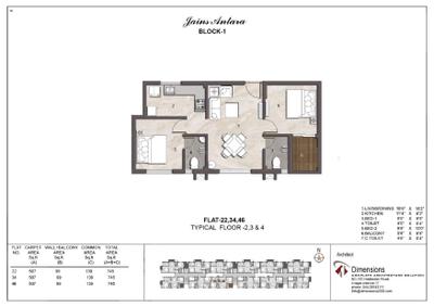 Image of 457 Sq.ft 1 BHK Apartment / Flat for sale in Jain Antara, Peelamedu, Coimbatore for Rs. 3800000