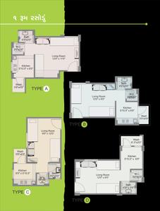 Image of 558 Sq.ft 1 RK Apartment / Flat for sale in DBS Umang Narol 3 To 8, Narolgam, Ahmedabad for Rs. 950000