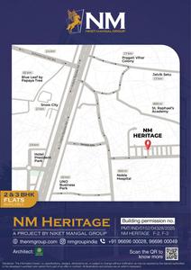 Image of 1163 Sq.ft 3 BHK Apartment / Flat for sale in NM Heritage, Bhicholi Mardana, Indore for Rs. 4800000