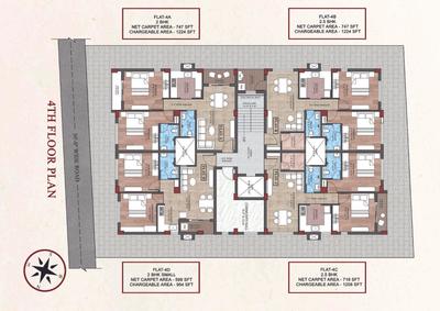 Image of 1150 Sq.ft 2 BHK Apartment / Flat for sale in Trinity Chanakya, Ghatikia, Bhubaneswar for Rs. 7650000