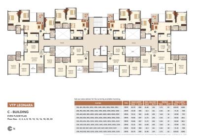 Image of 730 Sq.ft 1 BHK Apartment / Flat for sale in VTP Leonara Building G by VTP Realty, Mahalunge, Pune for Rs. 5200000
