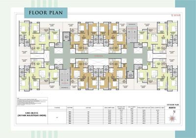 Image of 1140 Sq.ft 3 BHK Apartment / Flat for sale in Majestique 38 Park Majestique Phase IV, Undri, Pune for Rs. 7300000