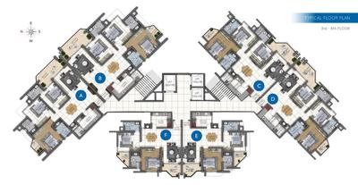 Image of 1500 Sq.ft 3 BHK Apartment / Flat for sale in ABAD Oasis, Edappally, Kochi for Rs. 16000000