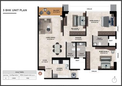 Image of 834 Sq.ft 2 BHK Apartment / Flat for sale in Inspira Aura, Borivali West, Mumbai for Rs. 24600000