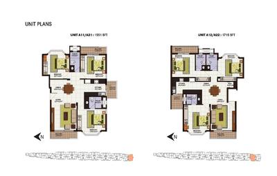 Image of 1937 Sq.ft 3 BHK Apartment / Flat for sale in Century Linea, Jakkur, Bengaluru for Rs. 23400000